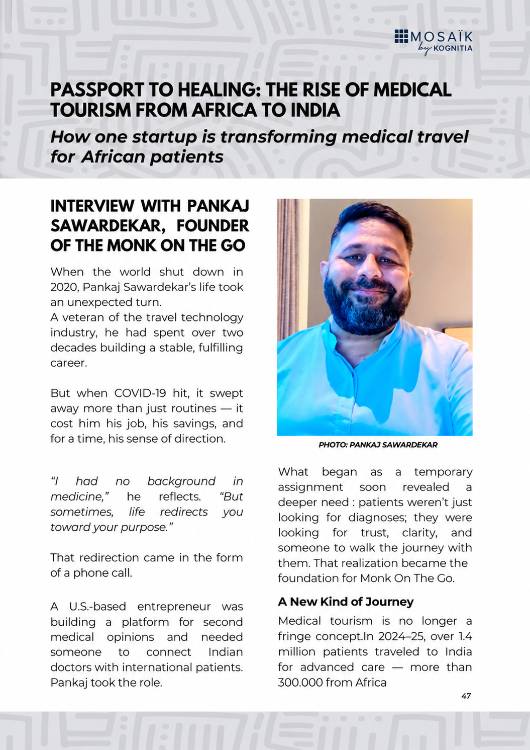 MOSAIK Magazine Passport to Healing page 1
