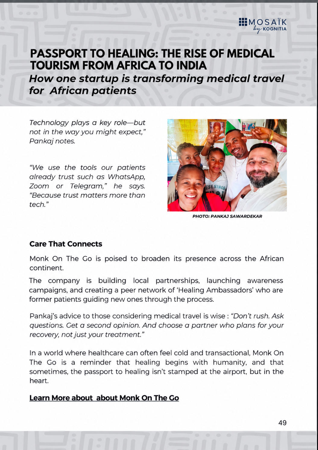 MOSAIK Magazine Passport to Healing page 3